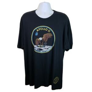 Official Ranger Up Apparel NASA Apollo 11 Moon Eagle Logo Black Tshirt 3XL